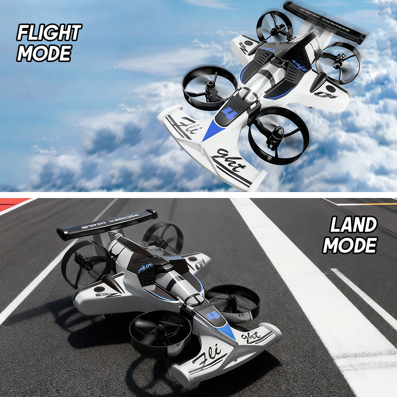 Kids Toys Helicopter - 2in1 ミニドローン 空陸両用飛行車 2.4G デュアルモード クアッドコプター