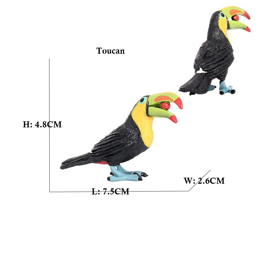 フクロウフラミンゴ七面鳥シーホークモデル動物フィギュアプラス - Kids Toys Horse のレビューと価格