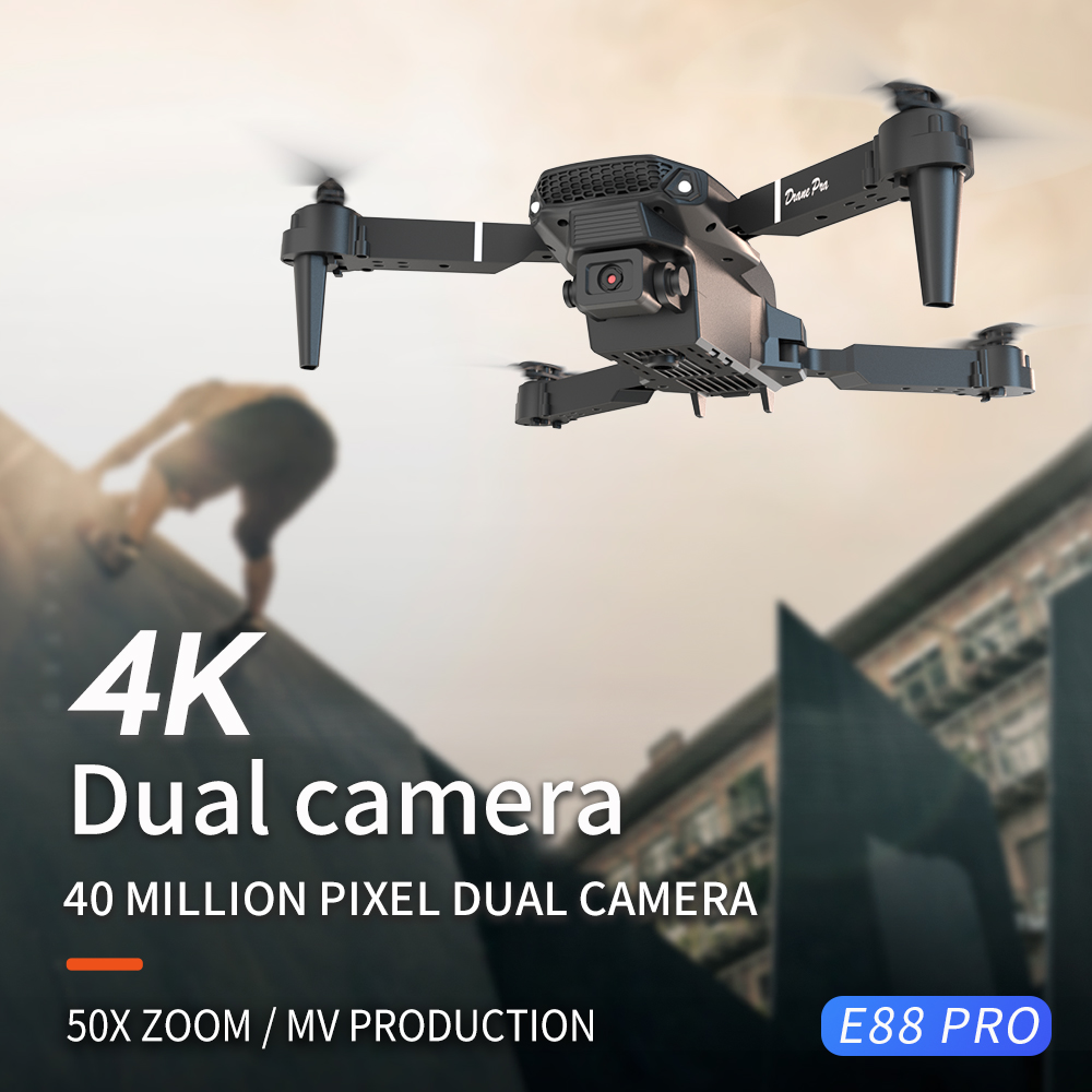 2026年新型 E88 プロ仕様 HD 4K RCドローン  - Kids Toys Helicopter のレビューと価格
