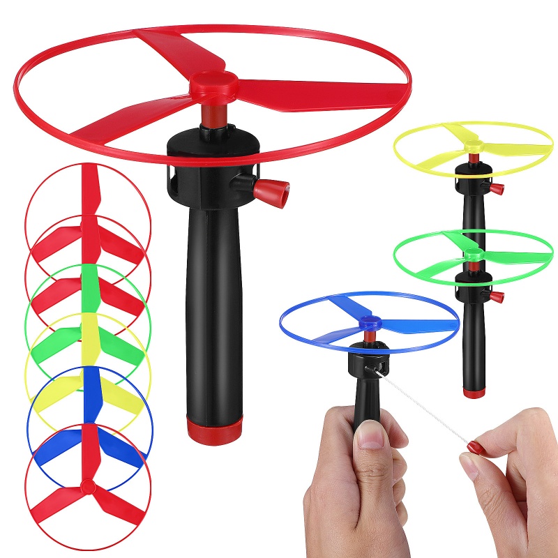 5個入り カラフルなプラスチック製プルストリング式ハンドプッ - Kids Toys Helicopter のレビューと価格