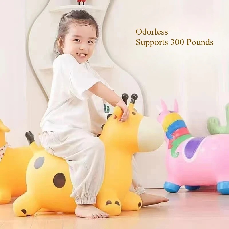 厚手のPVC製インフレータブル乗馬玩具、子供用ホッピングジャ - Kids Toys Horse のレビューと価格