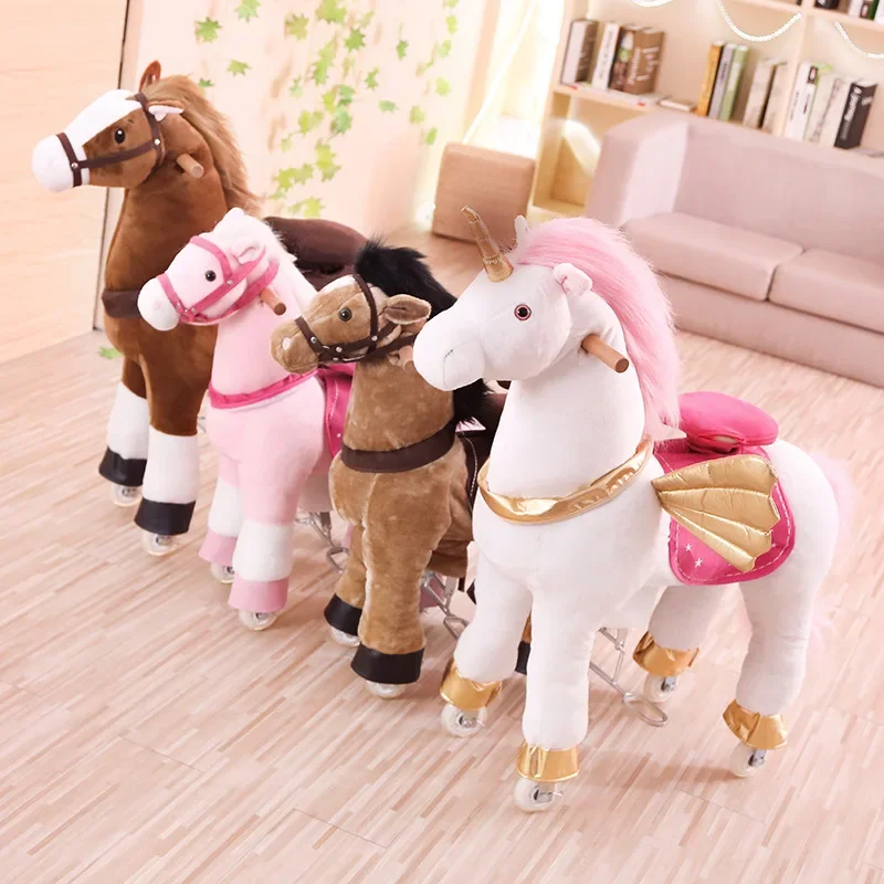 マルチカラーの跳ねる馬、大きな赤ちゃん用おもちゃ、インタラク - Kids Toys Horse のレビューと価格