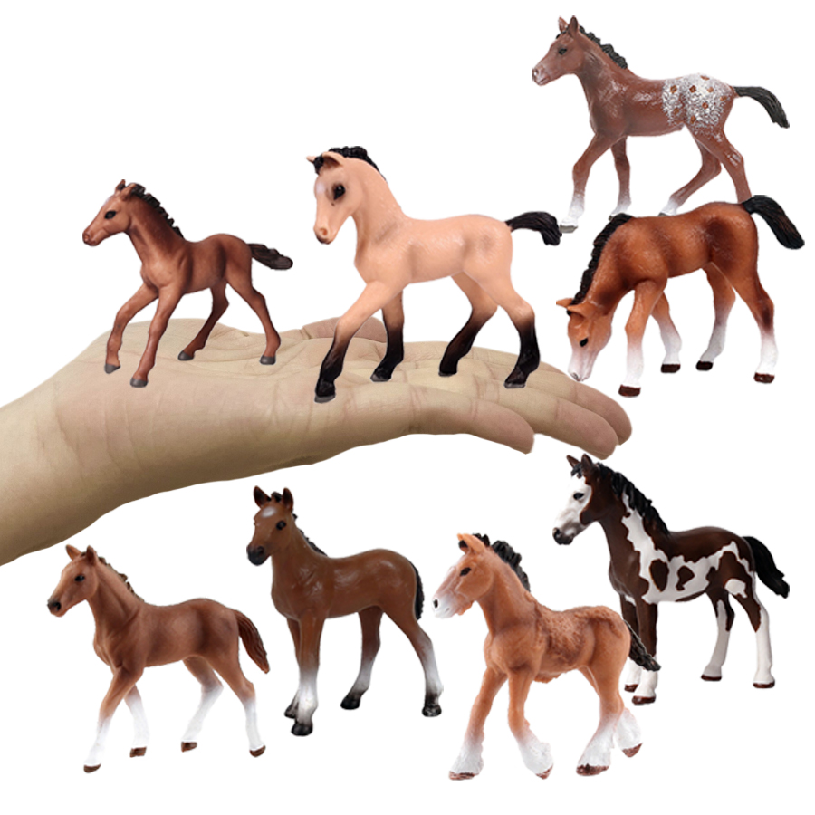 馬の置物、農場の動物、ポニーのフィギュア、おもちゃの馬、動物 - Kids Toys Horse のレビューと価格