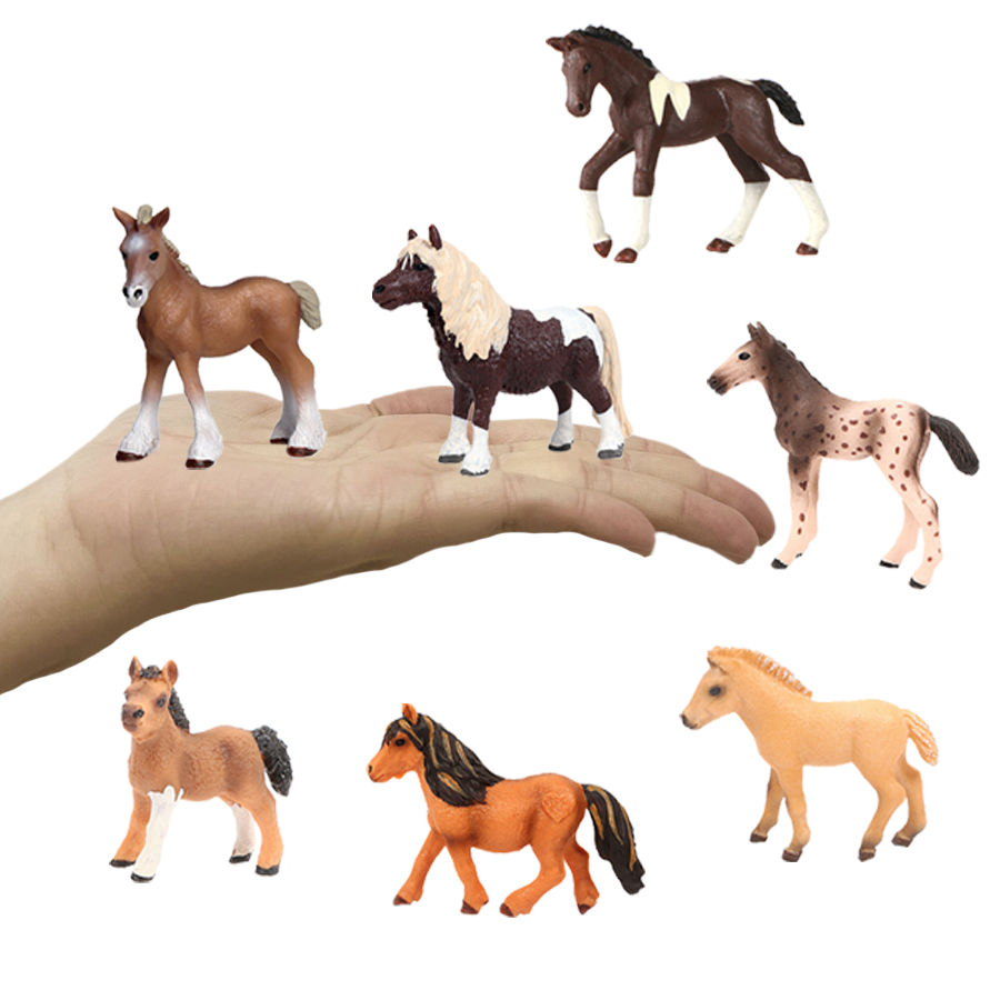 馬の置物、農場の動物、ポニーのフィギュア、おもちゃの馬、動物 - Kids Toys Horse のレビューと価格