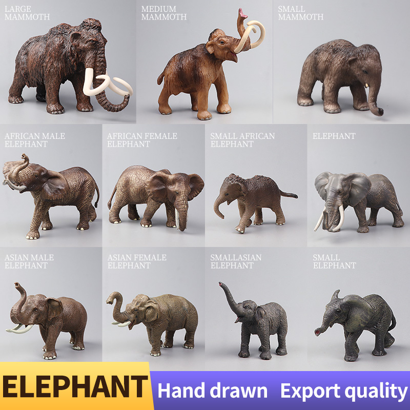 アフリカの野生動物ビッグマンモス象モデルシミュレーションアク - Kids Toys Packaging のレビューと価格