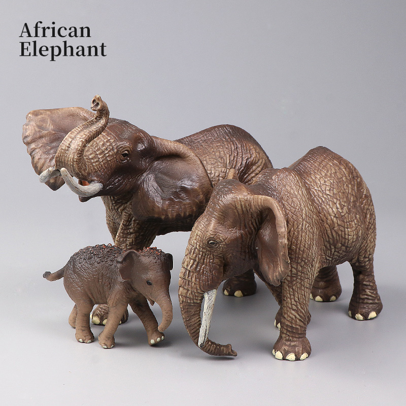 アフリカの野生動物ビッグマンモス象モデルシミュレーションアク - Kids Toys Packaging のレビューと価格
