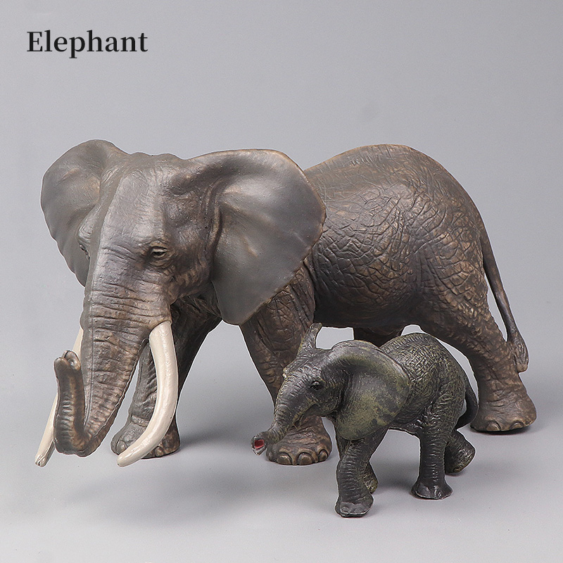 アフリカの野生動物ビッグマンモス象モデルシミュレーションアク - Kids Toys Packaging のレビューと価格