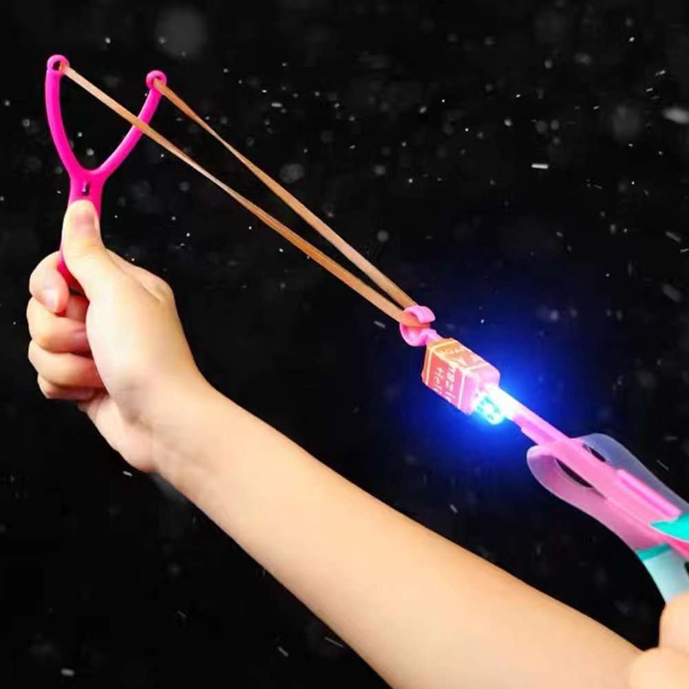 ロケットパチンコ飛行おもちゃ 10 個 LED 矢印ヘリコプ - Kids Toys Helicopter のレビューと価格