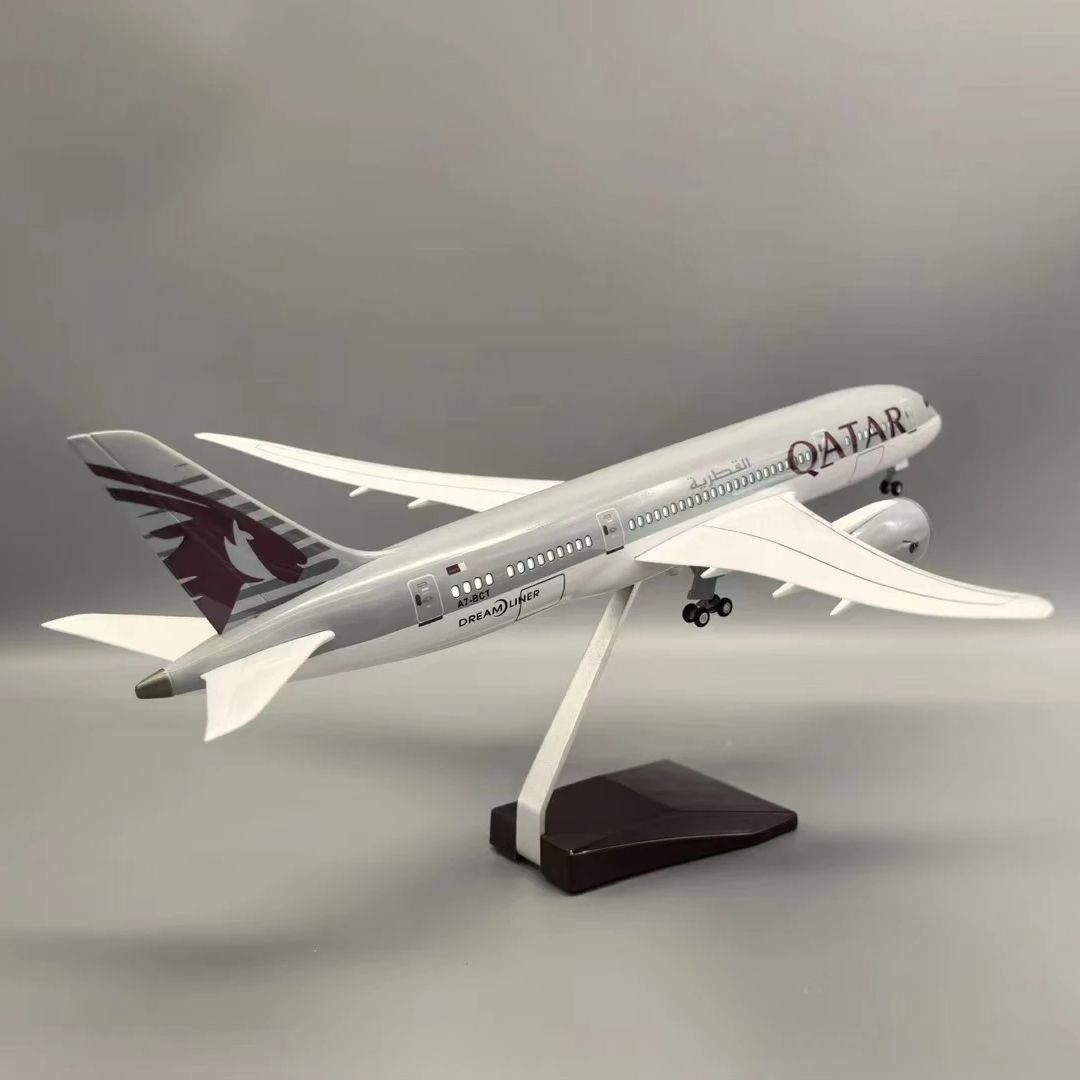 LEDライト付きダイキャスト樹脂航空機モデル,1:130スケ - Kids Toys Qatar のレビューと価格